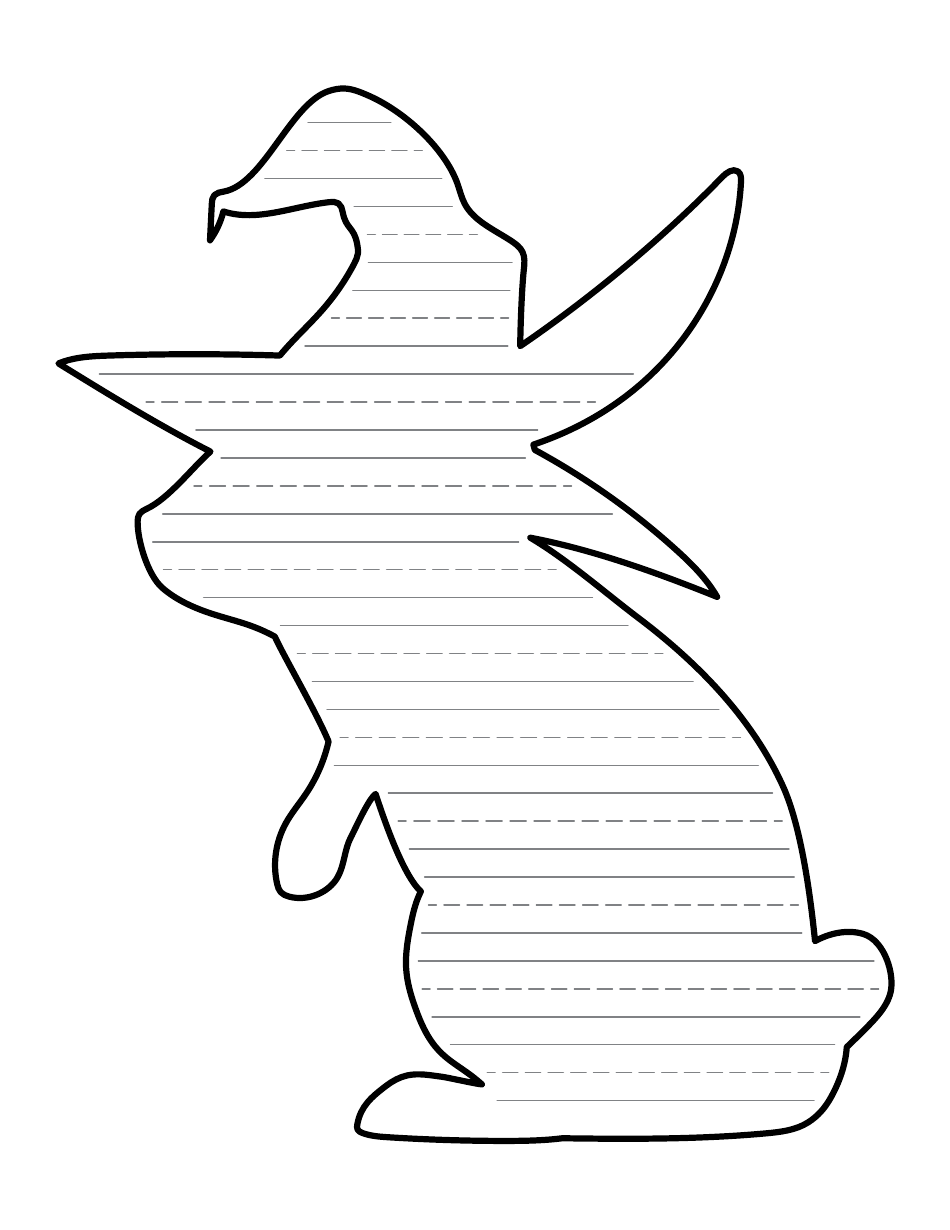 Halloween Writing Paper Template - Rabbit, Page 3