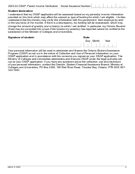 Osap Parent Income Verification - Canadian Non-taxable and/or Foreign Income - Ontario, Canada, Page 4