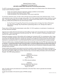 Form AD-1102 Retirement Processing Transmittal, Page 2