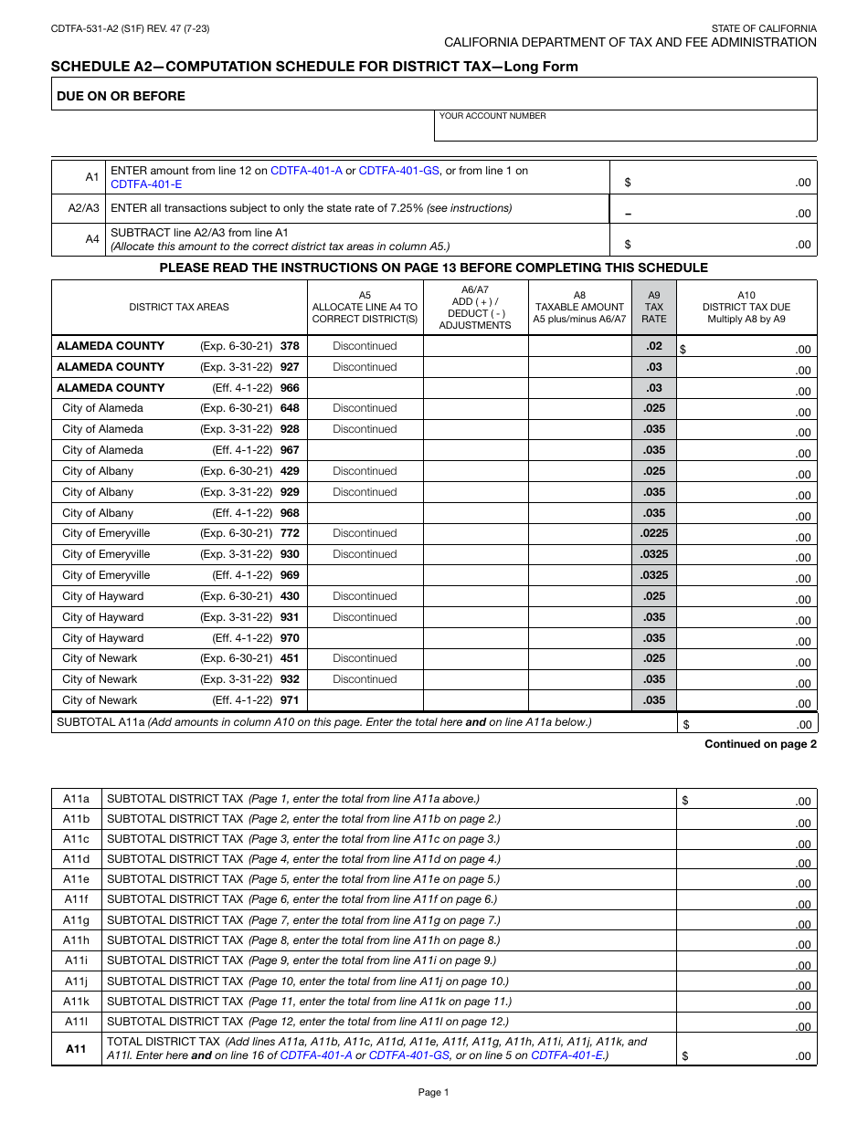 Form CDTFA-401-A State, Local, and District Sales and Use Tax Return - California, Page 4