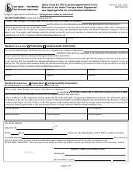 Form ITD3172 Application for Idaho Vehicle or Vessel Manufacturer/Distributor License - Idaho, Page 3