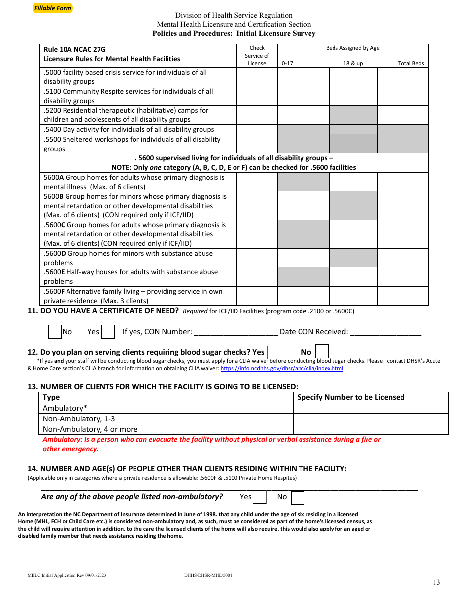 Form Dhhs Dhsr Mhl5001 - Fill Out, Sign Online And Download Fillable 