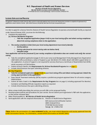 Form DHHS/DHSR/MHL5001 Initial Licensure Application Packet - Mental Health Licensure and Certification Section - North Carolina, Page 3