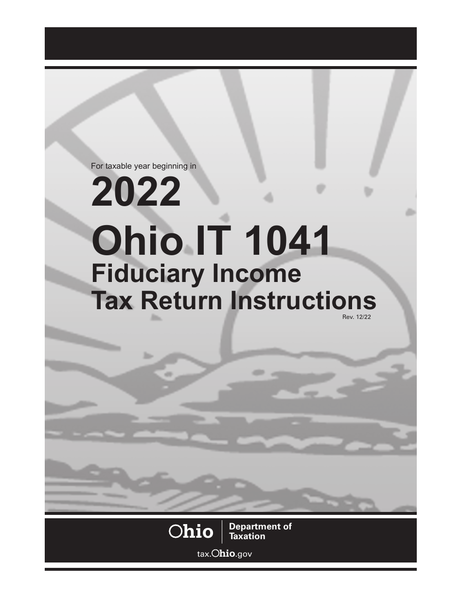 Download Instructions for Form IT1041 Fiduciary Tax Return PDF
