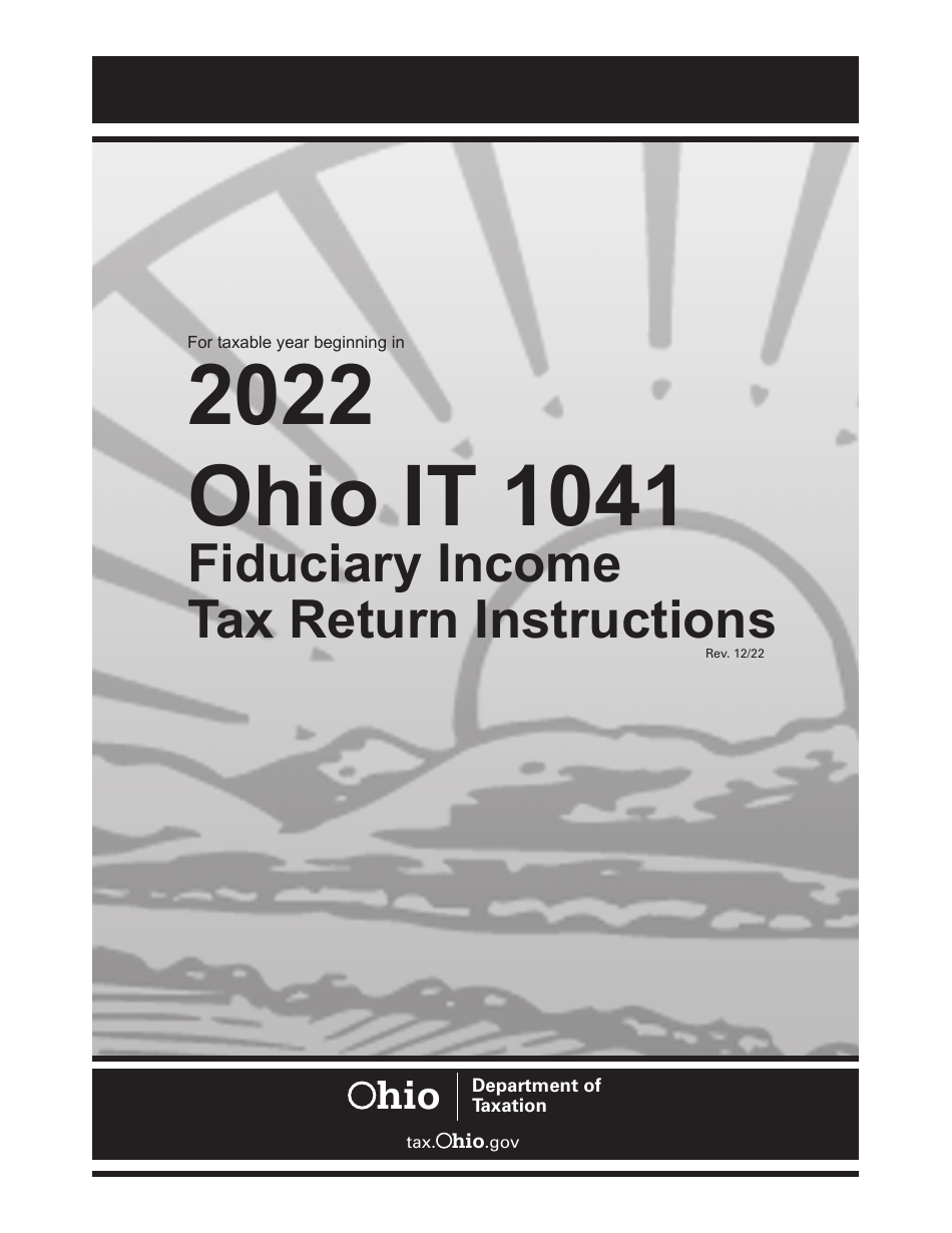 Instructions for Form IT1041 Fiduciary Income Tax Return - Ohio, Page 1