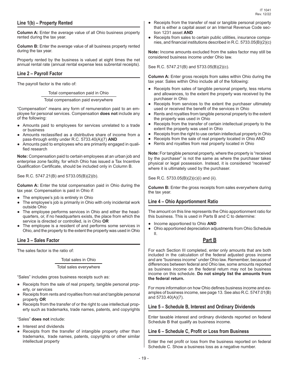 Instructions for Form IT1041 Fiduciary Income Tax Return - Ohio, Page 21