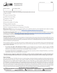 Form F266 Application for Payment of a Tier 3, 4, 6 or 22-year Plan Vested Retirement Benefit - New York City, Page 2