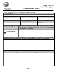 Document preview: OTA Form L-04 Request for Subpoena - California