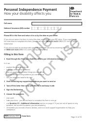 Form PIP2 Personal Independence Payment Information Booklet - Sample - United Kingdom, Page 13