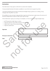 Form PIP2 Personal Independence Payment Information Booklet - Sample - United Kingdom, Page 16