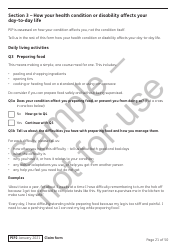 Form PIP2 Personal Independence Payment Information Booklet - Sample - United Kingdom, Page 21