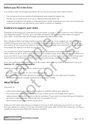Form PIP2 Personal Independence Payment Information Booklet - Sample - United Kingdom, Page 2