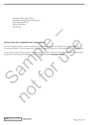 Form PIP2 Personal Independence Payment Information Booklet - Sample - United Kingdom, Page 50