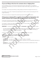 Form PIP2 Personal Independence Payment Information Booklet - Sample - United Kingdom, Page 5