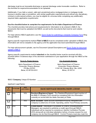 Idaho Mortgage Broker/Lender License Company New Application Checklist - Idaho, Page 2