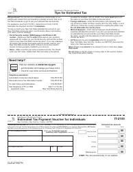 Document preview: Form IT-2105 Estimated Tax Payment Voucher for Individuals - New York