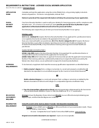 Document preview: Form LSW-01 Application for License - Licensed Social Worker - Hawaii