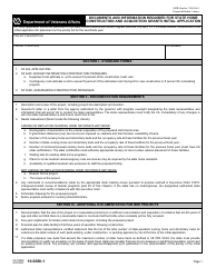 VA Form 10-0388-1 Documents and Information Required for State Home Construction and Acquisition Grants Initial Application