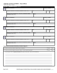 Form POST2-251 Personal History Statement - Peace Officer - California, Page 12