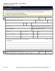 Form POST2-251 Personal History Statement - Peace Officer - California, Page 13