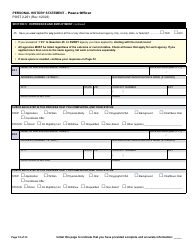 Form POST2-251 Personal History Statement - Peace Officer - California, Page 18