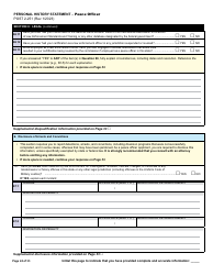 Form POST2-251 Personal History Statement - Peace Officer - California, Page 24