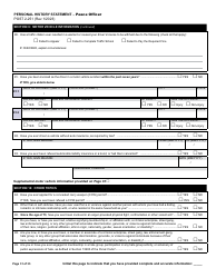 Form POST2-251 Personal History Statement - Peace Officer - California, Page 31