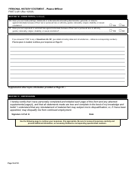 Form POST2-251 Personal History Statement - Peace Officer - California, Page 32