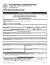 TDLR Form TOW002 Towing Operator and Vehicle Storage Facility Employee License Application - Texas, Page 3