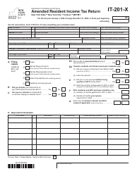 Form IT-201-X Amended Resident Income Tax Return - New York