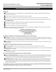 Form DOH-641 Nursing Home Administrator Licensure Application - New York