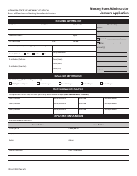 Form DOH-641 Nursing Home Administrator Licensure Application - New York, Page 2