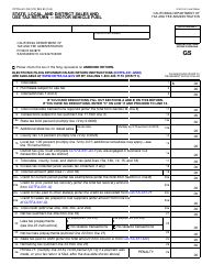 Document preview: Form CDTFA-401-GS State, Local, and District Sales and Use Tax Return - Motor Vehicle Fuel - California