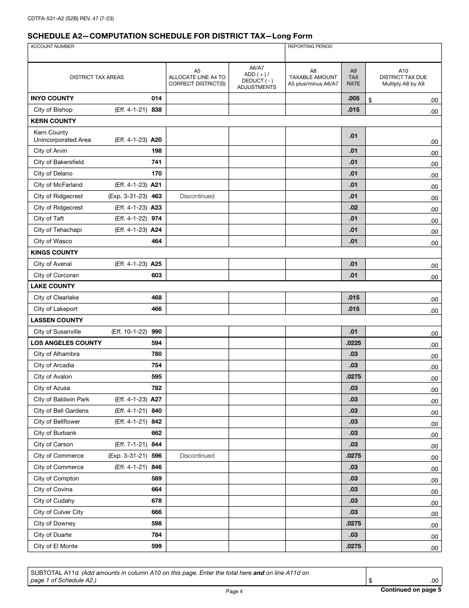 Form CDTFA-401-E State, Local, and District Consumer Use Tax Return - California, Page 8
