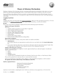 Document preview: Form DE48 Power of Attorney Declaration - California