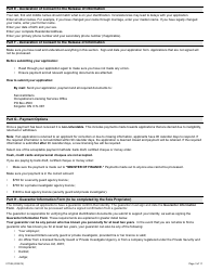 Instructions for Form 0176E Application for a Security Guard and/or Private Investigator Agency Licence - Sole Proprietorships - Ontario, Canada, Page 3