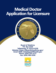 Form DH-MQA1000 Medical Doctor Application for Licensure - Florida