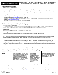VA Form 10-10CG Application for the Program of Comprehensive Assistance for Family Caregivers