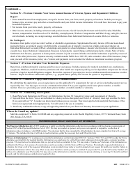 VA Form 10-10EZR Health Benefits Update Form, Page 2