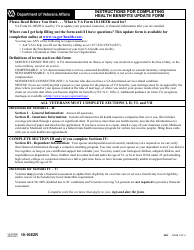 Document preview: VA Form 10-10EZR Health Benefits Update Form