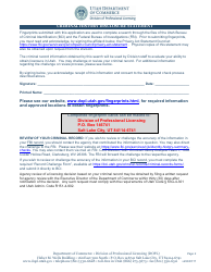 Registered Nurse/Licensed Practical Nurse License Application - Utah, Page 4