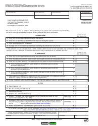 Document preview: Form CDTFA-501-SQ Integrated Waste Management Fee Return - California