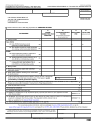 Form CDTFA-501-HD Hazardous Waste Disposal Fee Return - California