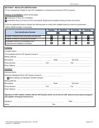 Form UST021 Underground Storage Tank Facility Certification Questionnaire - New Jersey, Page 5