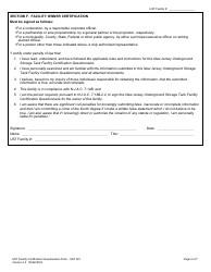 Form UST021 Underground Storage Tank Facility Certification Questionnaire - New Jersey, Page 6