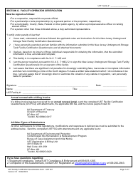 Form UST021 Underground Storage Tank Facility Certification Questionnaire - New Jersey, Page 7