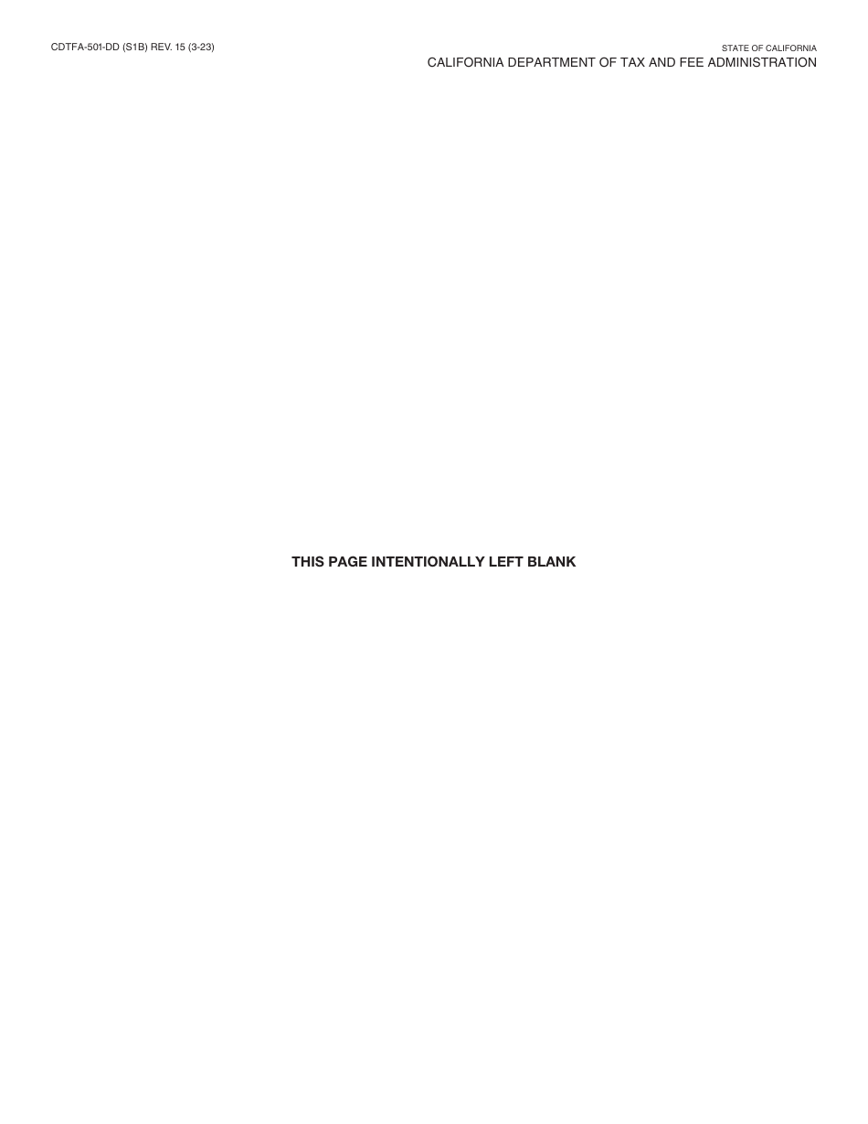 Form CDTFA-501-DD Supplier of Diesel Fuel Tax Return - California, Page 2