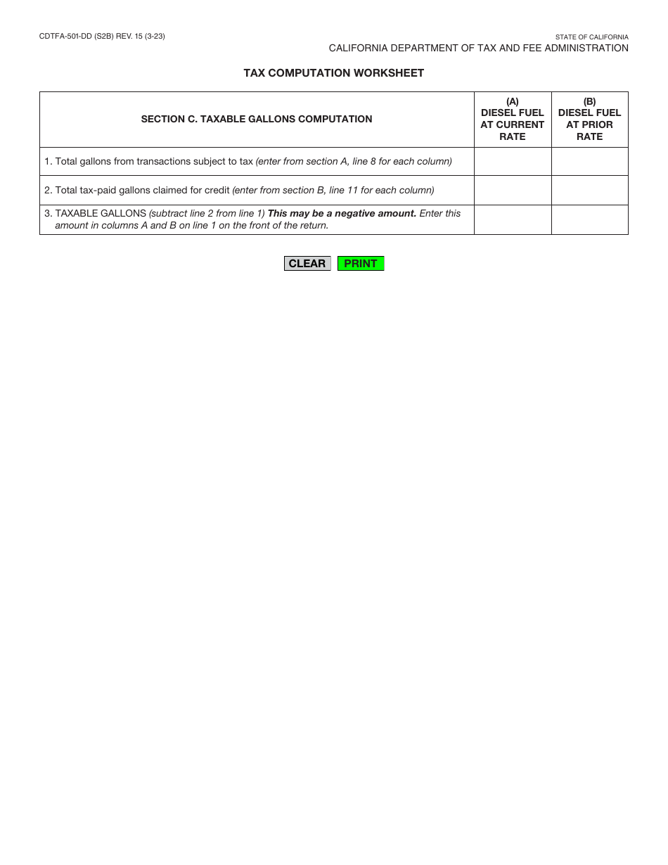 Form CDTFA-501-DD Supplier of Diesel Fuel Tax Return - California, Page 4
