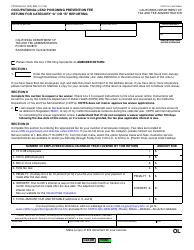 Document preview: Form CDTFA-501-LA Occupational Lead Poisoning Prevention Fee Return for Category "a" or "b" Reporting - California