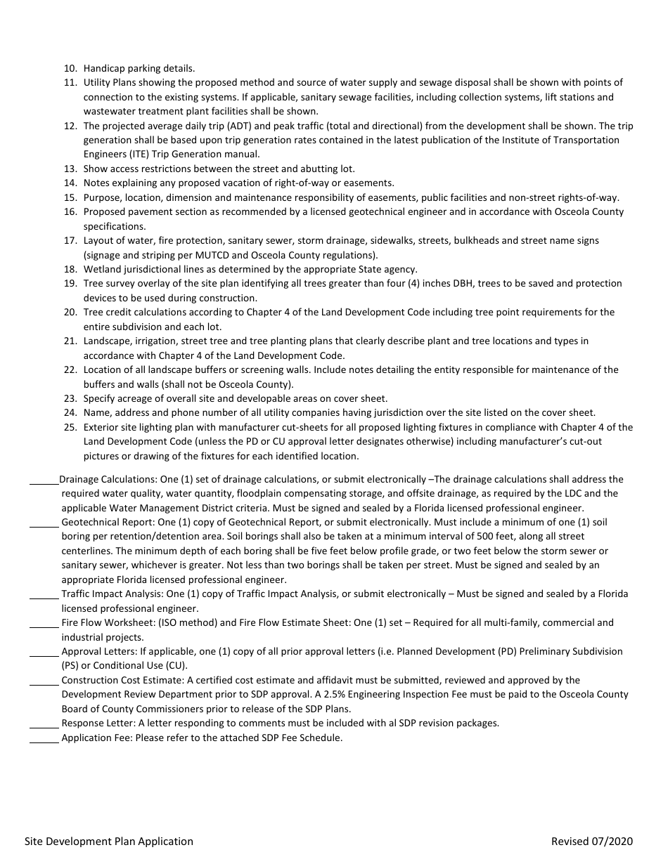 Site Development Plan Application - Osceola County, Florida, Page 5
